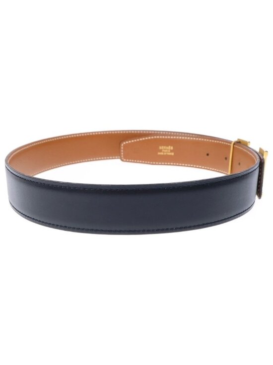 Hermes Constance Belt Brown Black Leather Gold
